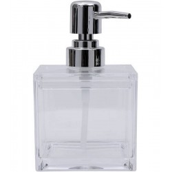 Porta Sabonete Líquido 375ml Em Acrílico Square Clear